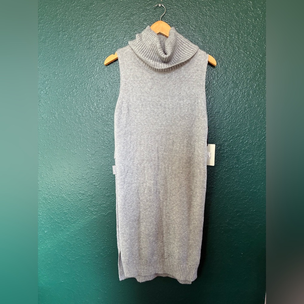 RAIN AND ROSE Elegant Gray Turtleneck Sweater/Tunic NWT SMALL